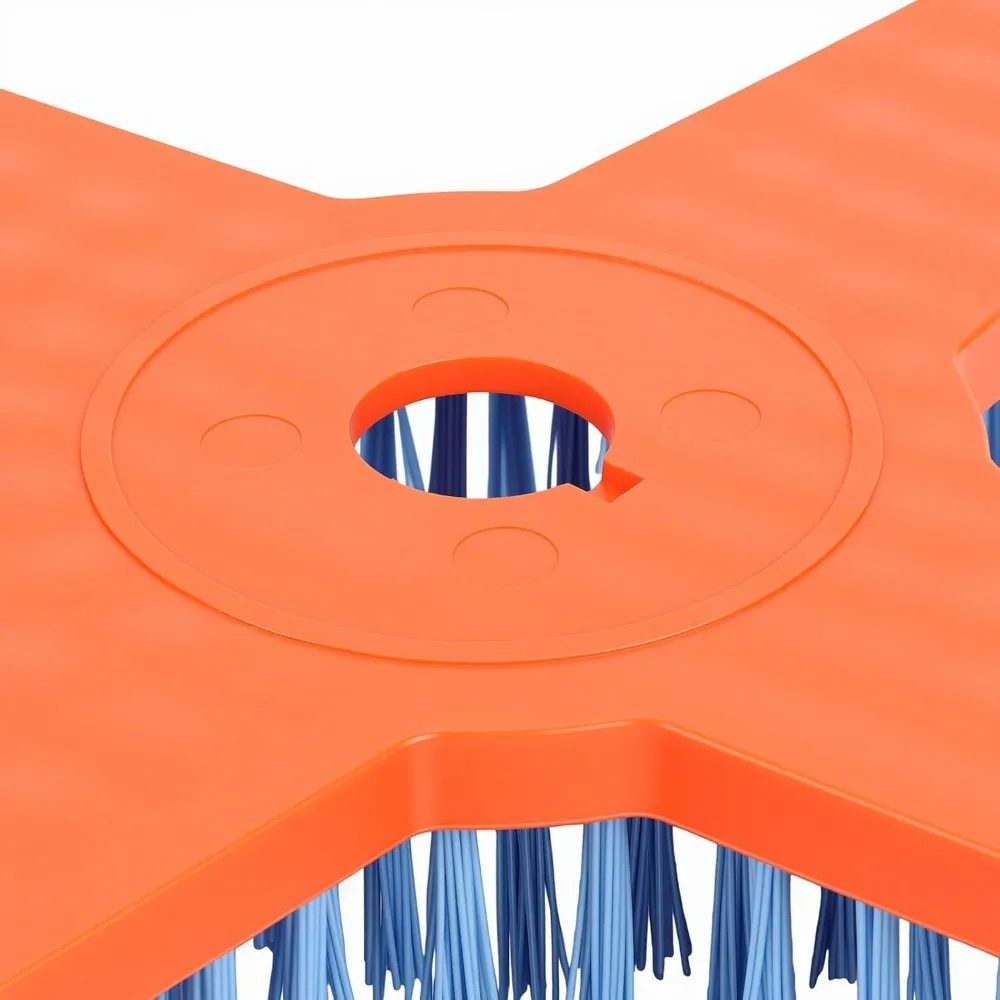 X Shaped Design Lawn Mower Cleaning Brush High-Efficiency Scrubbing Bristles Polyester Scrubbing Tool Polyester Material
