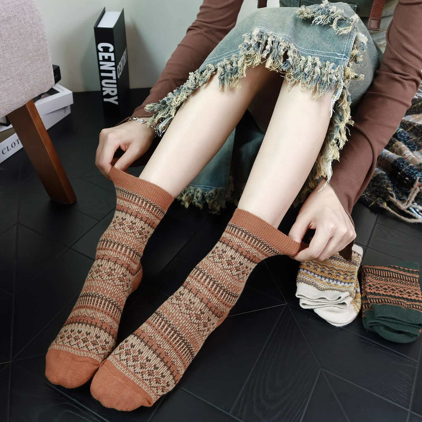 meias-de-aodao-fenas-estilo-Etnico-cano-medio-vintage-meias-de-aodao-com-pile-primavera-verao-outono-inverno-meias-pa
