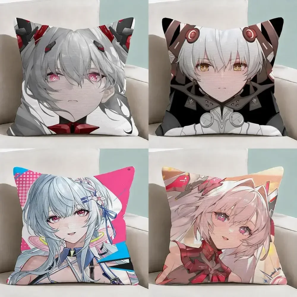 Gaming Punishing Gray Raven Luna Chibi Cushion Cover Throw Pillow Soft Short Plush Durable Colorfast Sofa Bedroom HomeDecor Gift