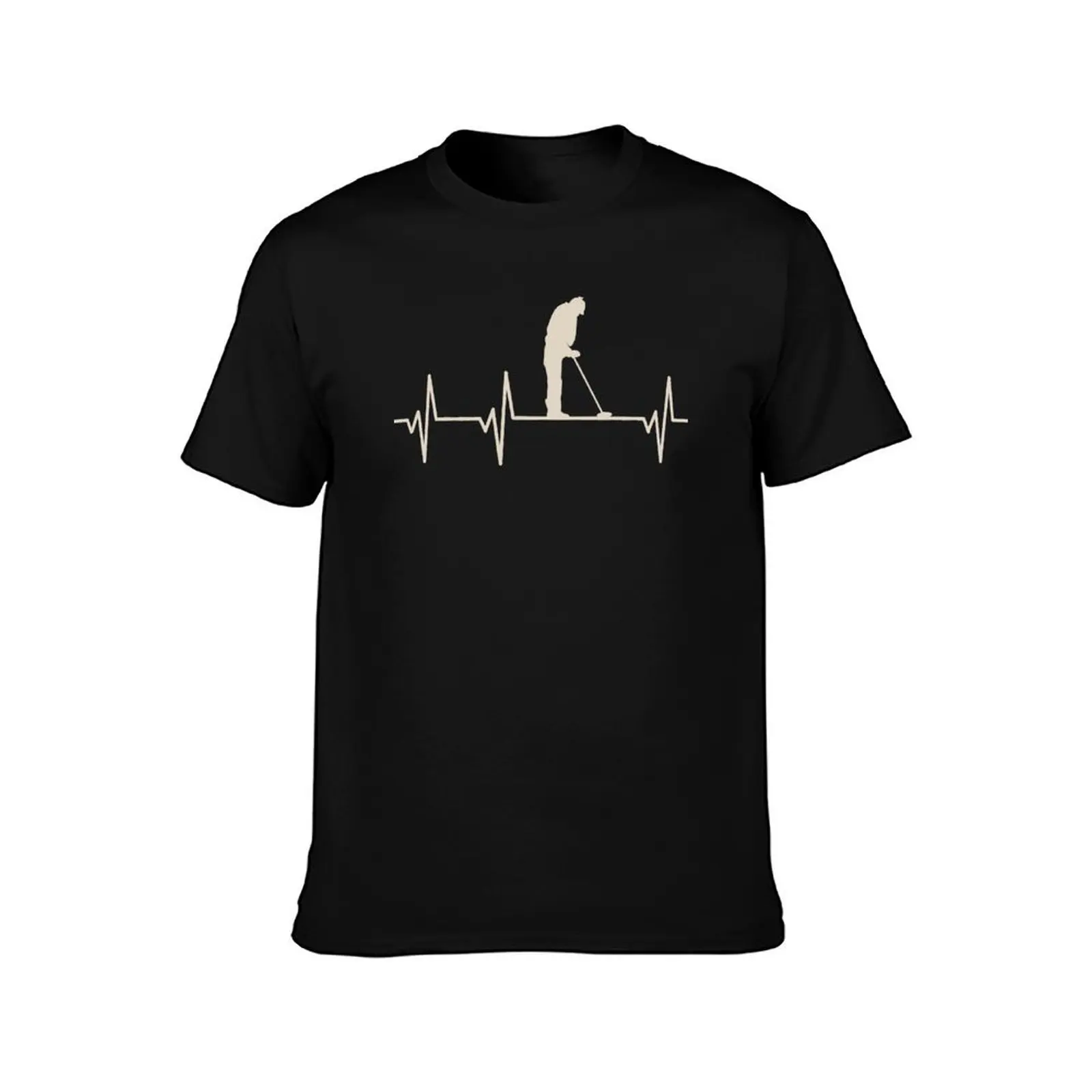 Metal Detecting Heartbeat Pulse Gift For Metal Detectors T-Shirt Summer Fashion Casual Tee Shirt T-Shirt