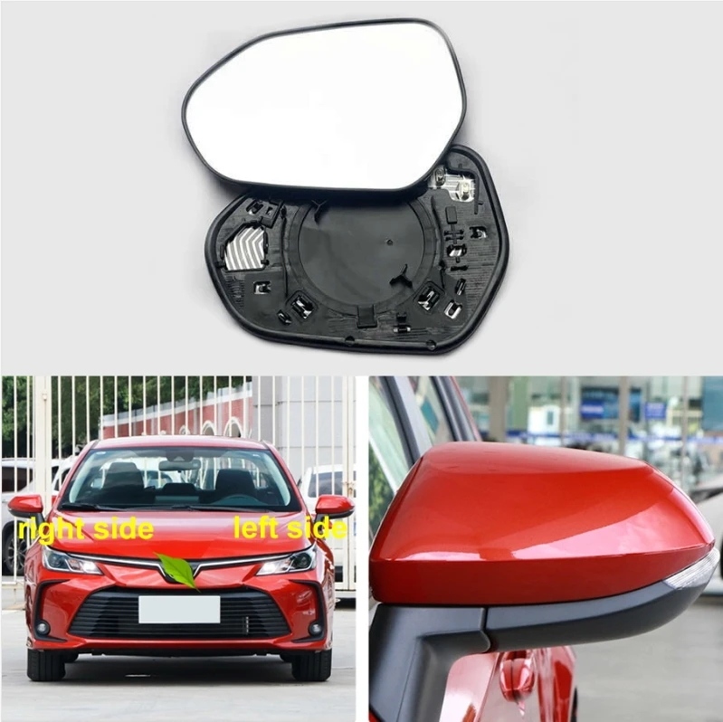 

For Toyota Corolla 2019 2020 2021 Car Accessories Side Mirrors Reflective Lens Rearview Mirror Lenses Glass with Heating 1PCS