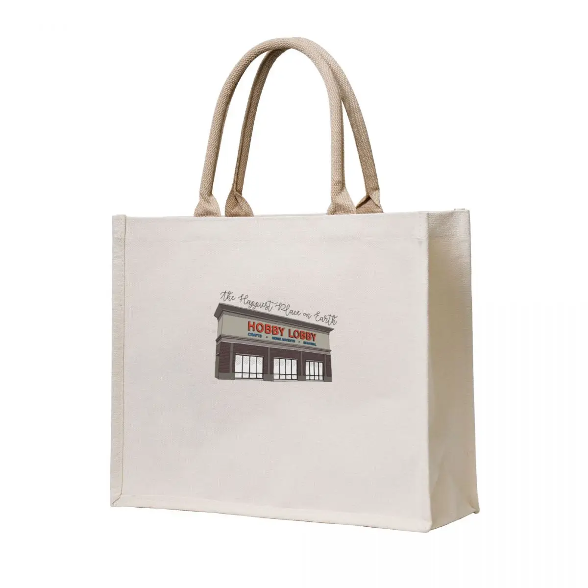 

Hobby Lobby - Happiest Place on Earth Tote Bag Reusable bags cloth bag woman Shopper handbag Canvas stote bag