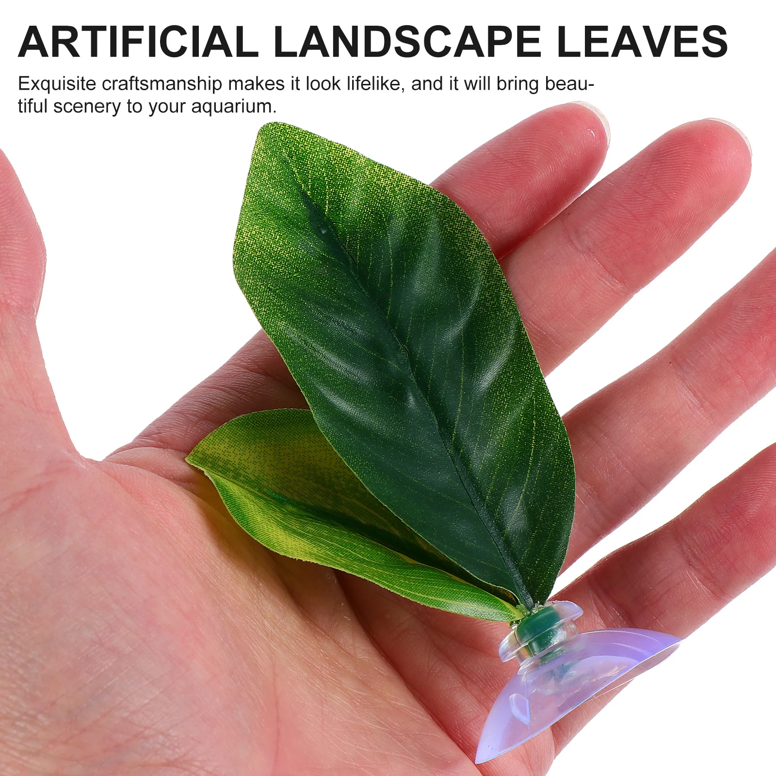 

4pcs Simulation Aquarium Leaves Lifelike Plastic Leaves Decoration For Fish Tank Natural Landscape Ornament Waterproof