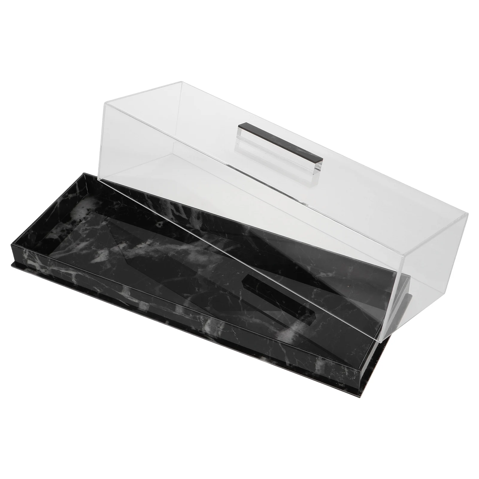 

Прямоугольная крышка для подноса для торта, прозрачная акриловая витрина для кондитерских изделий, мраморный узор, крышка для тарелки для торта, поднос для десерта