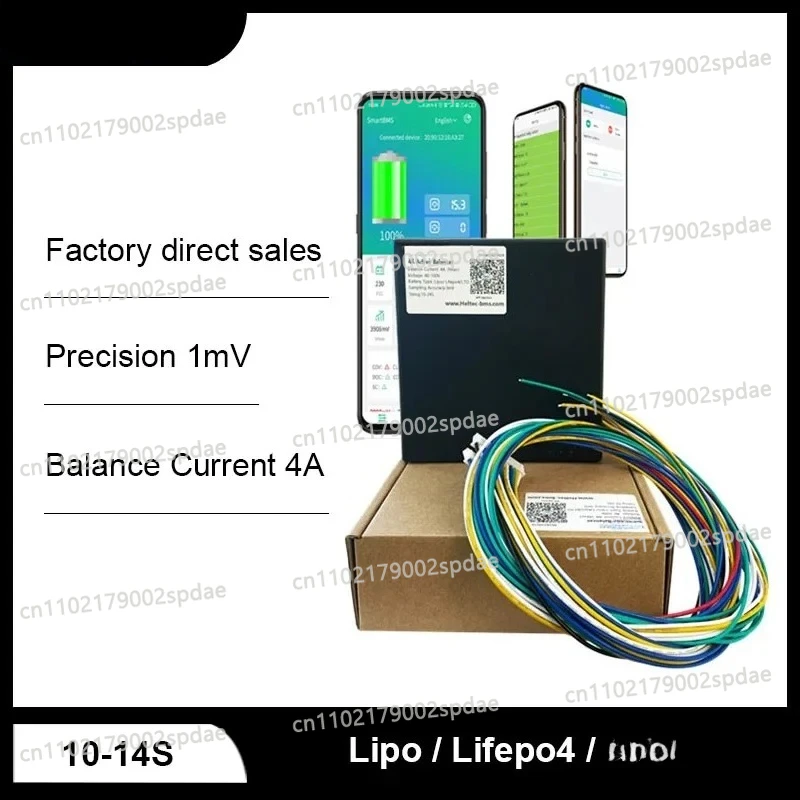 4A Active Balancer 1mv Precision Li-on Lifepo4 Smart Balancer, with BT APP 10S 13S 14S 16S 24S Active Balancer