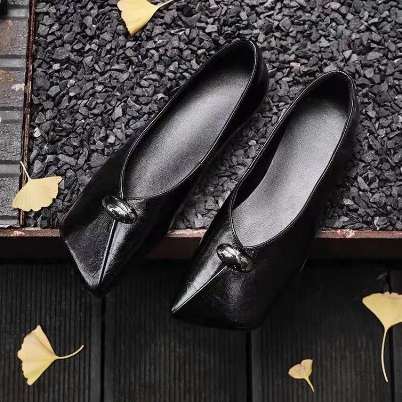 

Women's Shoes French Comfortable Casual Shoes 2026 Spring New Loafers for Women Fashion Designer Shoes Brand Zapatos De Mujer