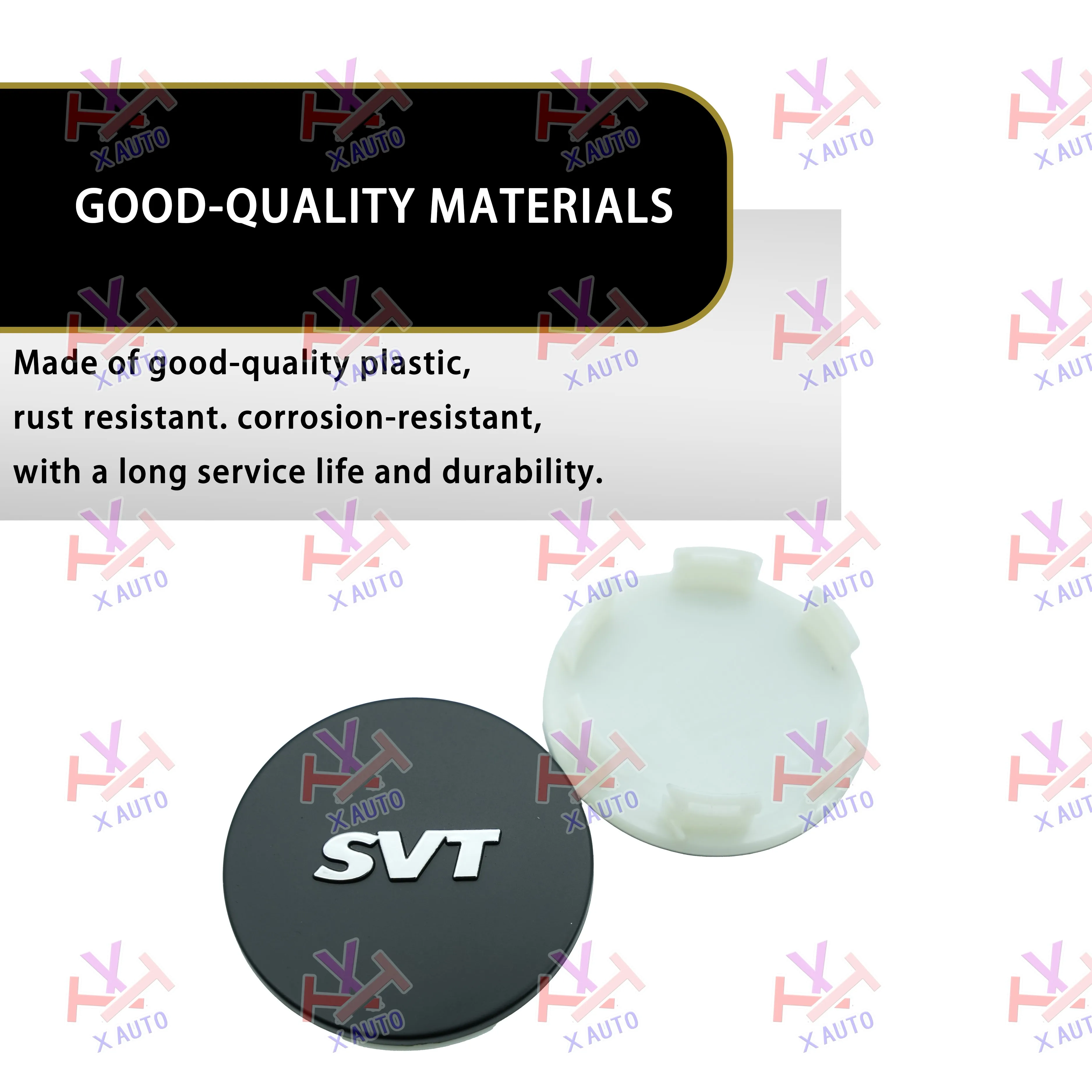 4pcs ABS 65mm Car Wheel Center Caps With SVT Emblem Logo Rim Hub Cover Styling Auto Accessories for Ford Raptor F150 SVT Badge