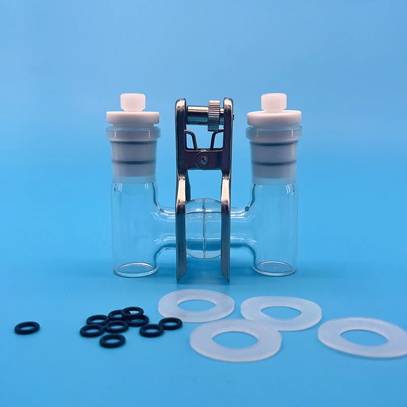 

Laboratory Electrochemical H-type Sealed Electrolytic Cell, Frosted Mouth To Cup, Two-electrode Body Electrolyzer