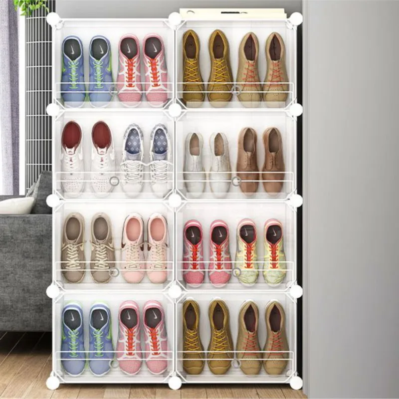 

Thin Solid Color Shoe Rack Household Multi functional Dust proof Multi layered Shoe Rack Creative Simple Storage Shoe Rack LF698