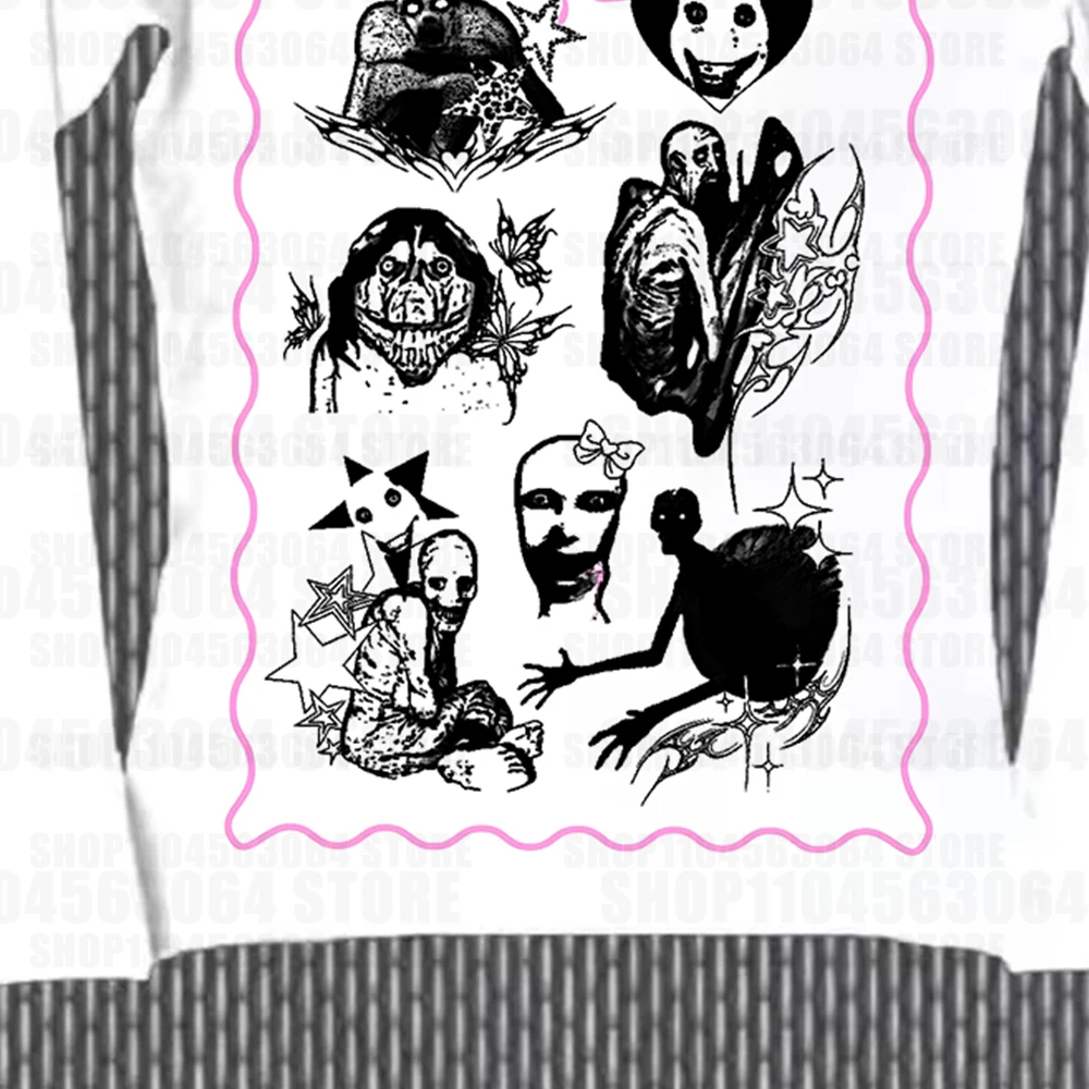 Y2k topo para mulher 2000s camisetas gráficas harajuku goth anime menina y2k kitty grunge roupas femininas emo gráfico camiseta