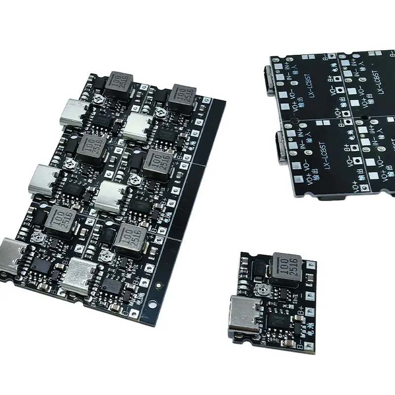 1-10PCS Lithium Li-ion 18650 3.7V 4.2V Battery Charger Board DC-DC Step Up Boost Module USB Type-C TP4056 Fast Charge Module