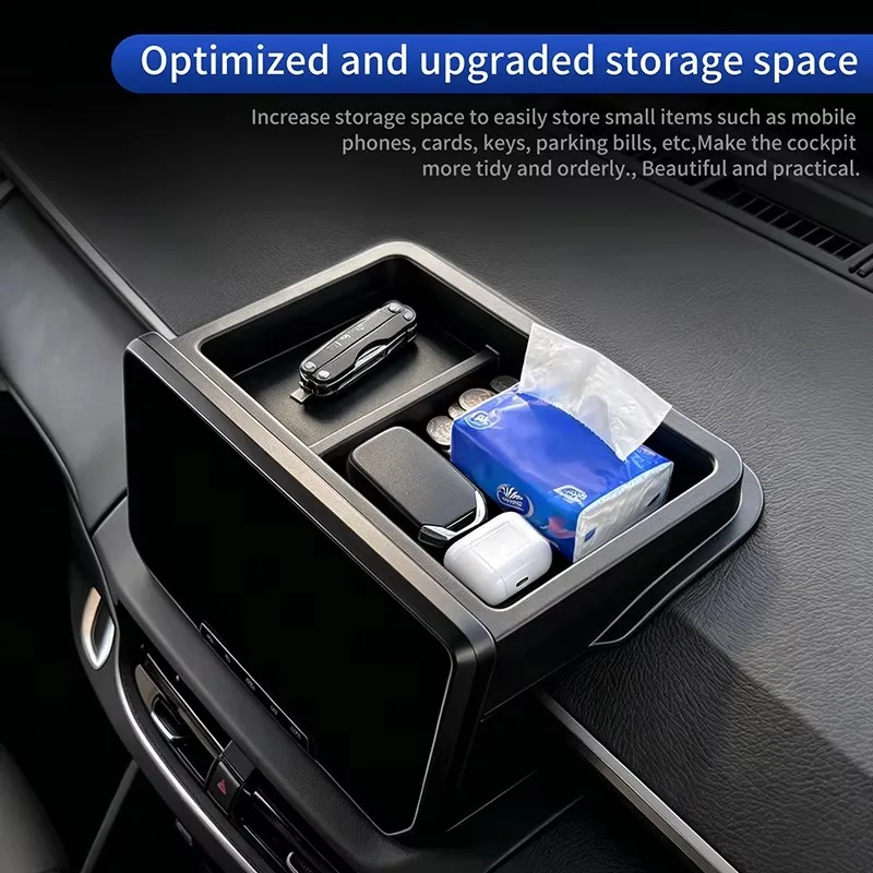 BOMP For Toyota Hilux SR SR5 2026 Navigation Screen Rear Storage Box Organizer Hold Sundries Car Interior Modification Accessori view 3