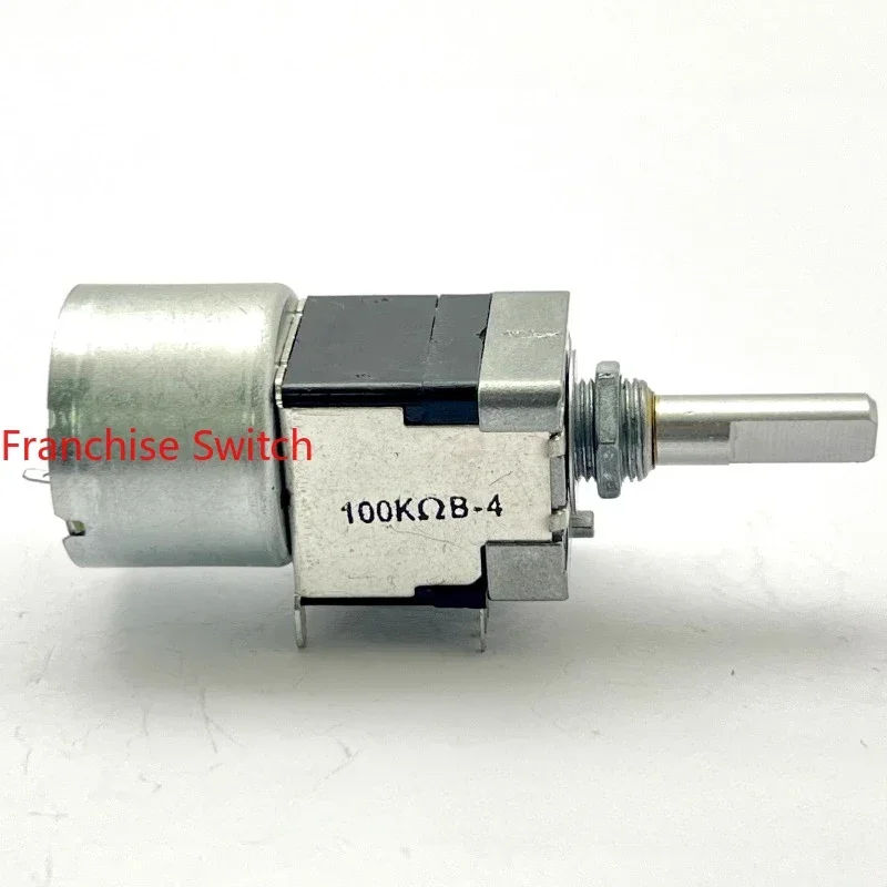 10pcs-high-quality-rk163-discharge-main-volume-knob-with-motor-potentiometer-8feet-b100k-shaft-length-25mm