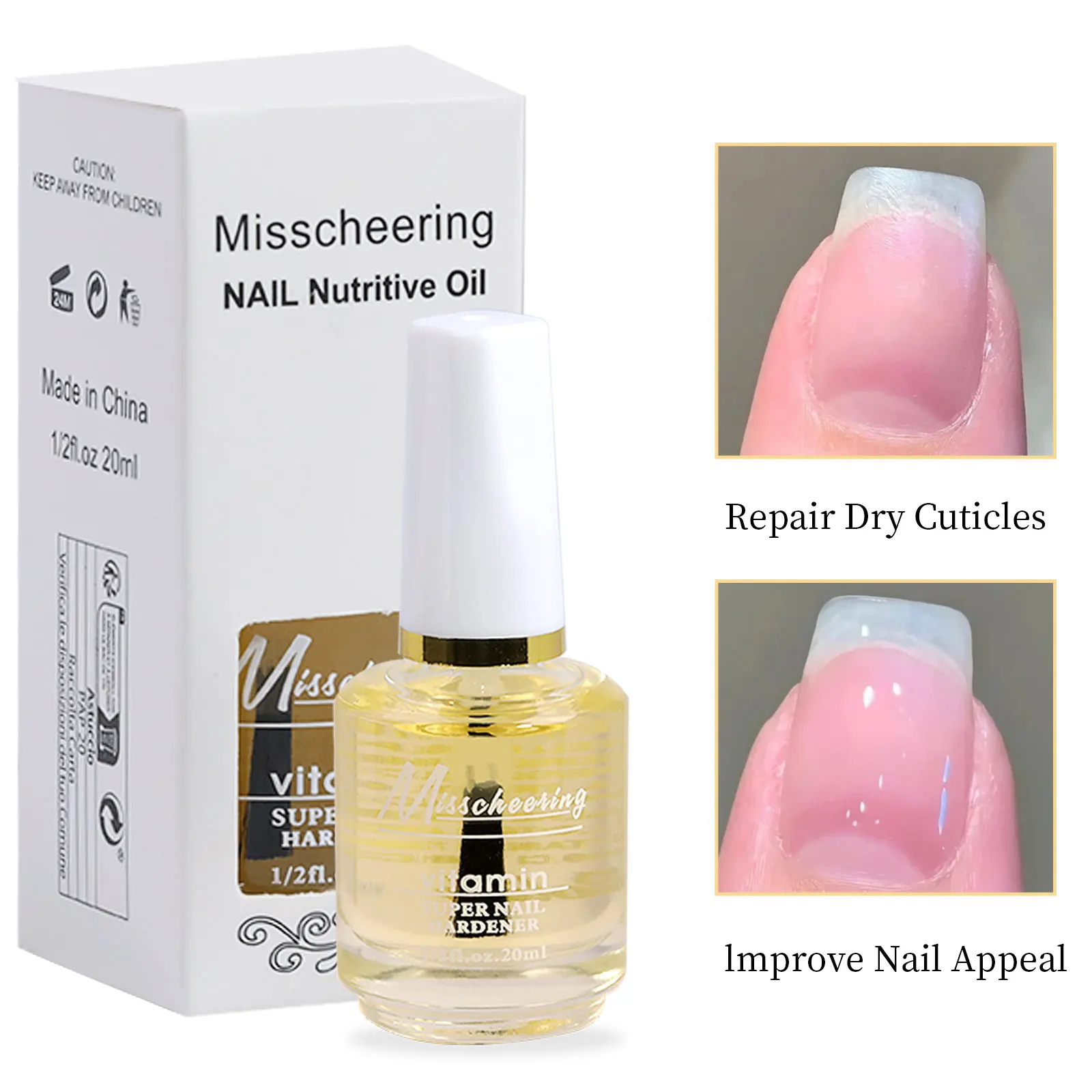 20 ml/Flaschen Nail Art Nährstofföl, weichmachendes Keratin-Reparaturwerkzeug für Fingernagel-Nagelhautpflege, tägliche Verwendung für Zuhause und Nagelstudio
