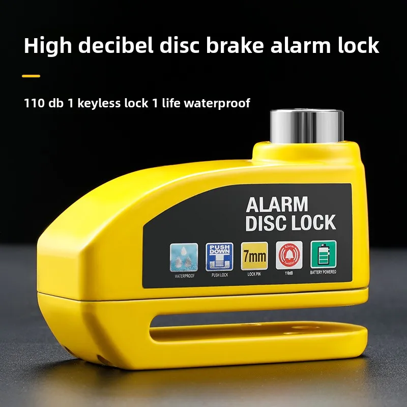 

New Bicycle Disc Brake Lock Alarm, Electric Bike Lock, Motorcycle Brake Disc Anti-theft Lock, Motorcycle Riding Accessories
