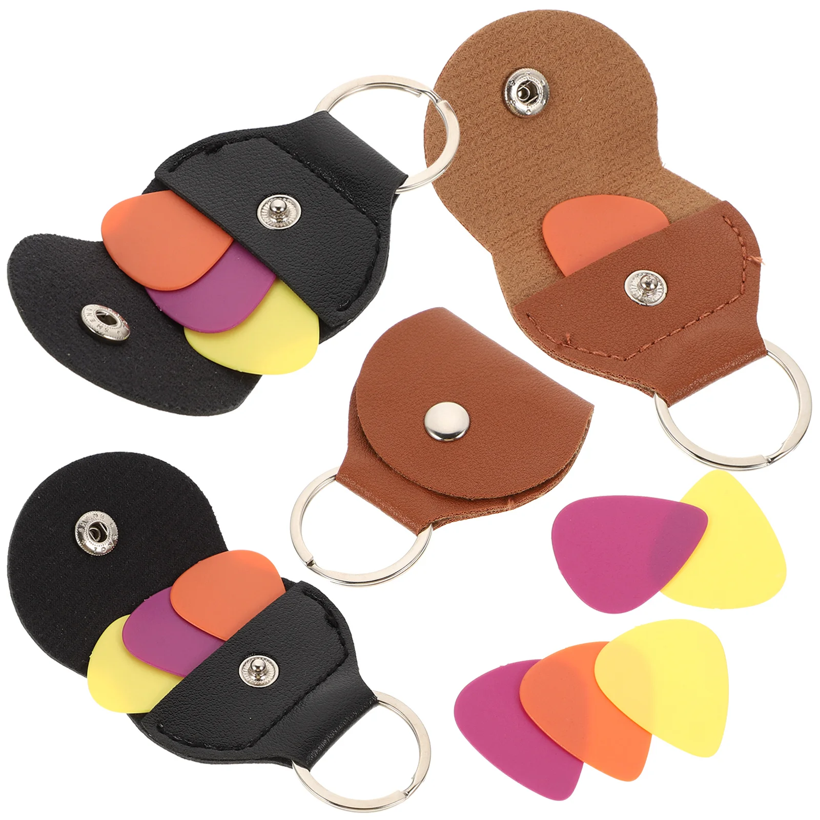 

Guitar Pick Bag Portable Holder Compact Size Durable PU Material Storage For Guitar Ukulele Plectrums Accessories