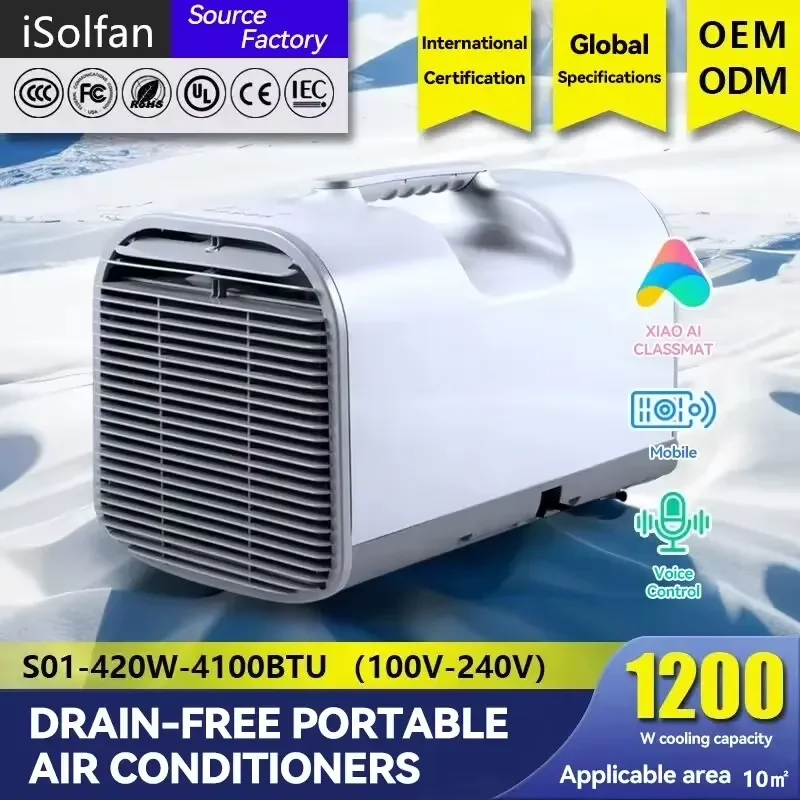 Portable Mini Air Conditioner Personal Desk Cooler Fan Quiet Eco Friendly USB Powered for Home Office Bedroom UK EU Plug