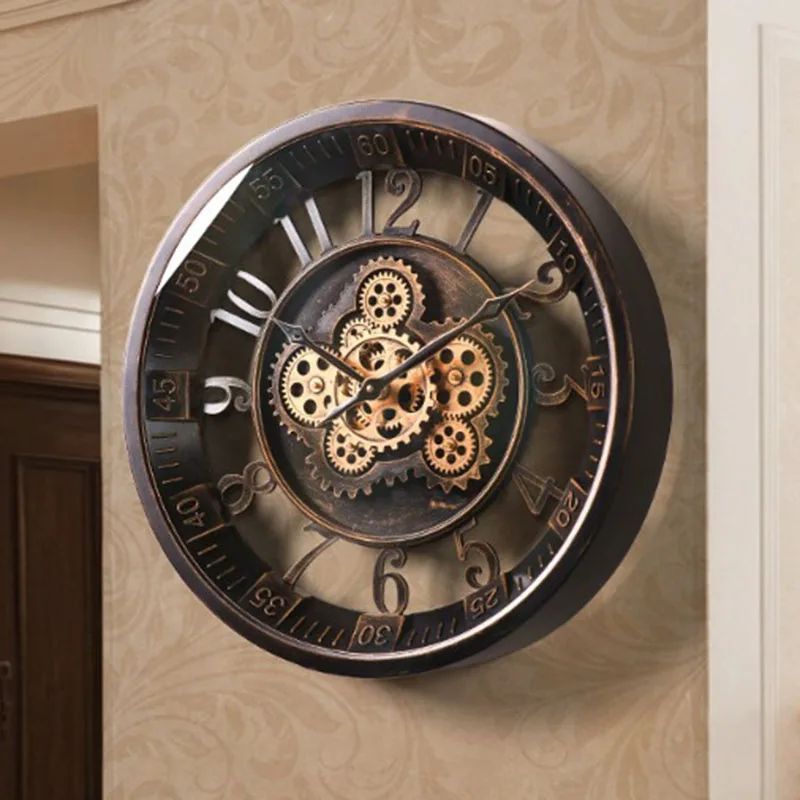Round Fashion Wall Clocks Vintage Wooden Nordic Minimalist Modern Wall Watch Restaurant Korean Relogio De Parede Home Design