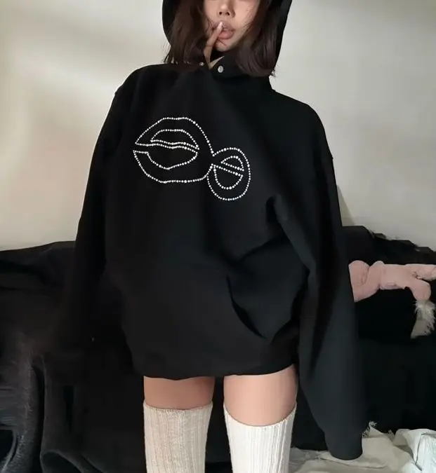 

Fall/Winter Loose Lazy Retro Hooded Thick Fleece Pullover