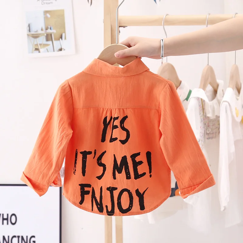 Boy Shirt Clothes Spring Thin Blouses Kids Clothing Toddler Casual Cotton Tops 1 2 3 4 Years Children Long Sleeves Shirt
