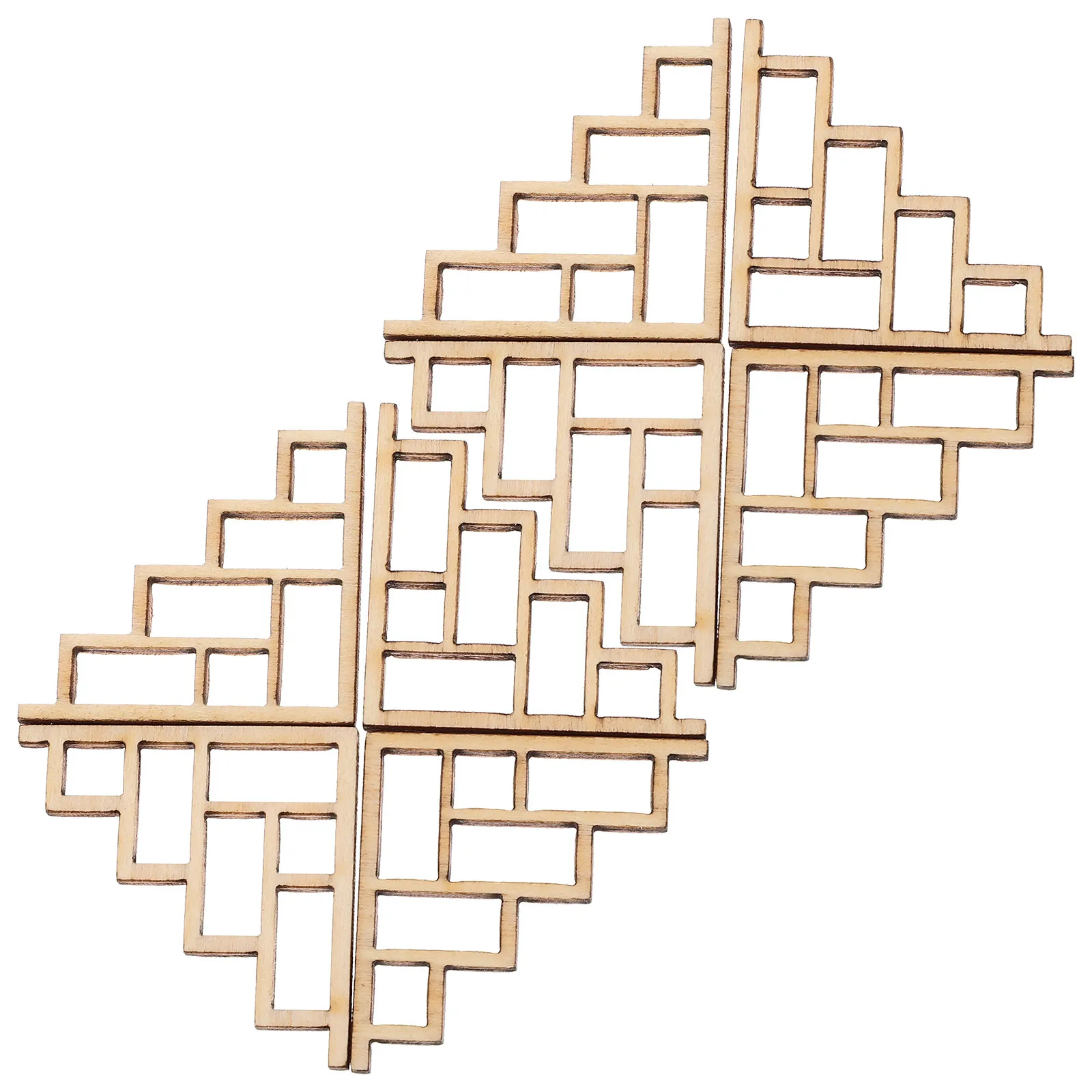 

8Pcs Wood Carved Corner Flower Corner Protector Kits Solid Basswood for Home Furniture Decoration DIY Applique Frame