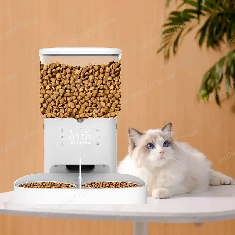 6L large-capacity WiFi button and dog smart feeder timed and quantitative dog bowl