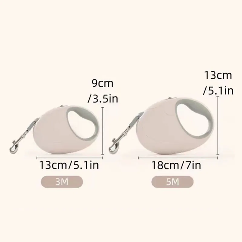 개폐식 고양이 소형견 가죽 끈, 견인 로프, 반사 벨트, 자동 유연한 가죽 끈, 소형 중형견 제품, 3 m, 5m