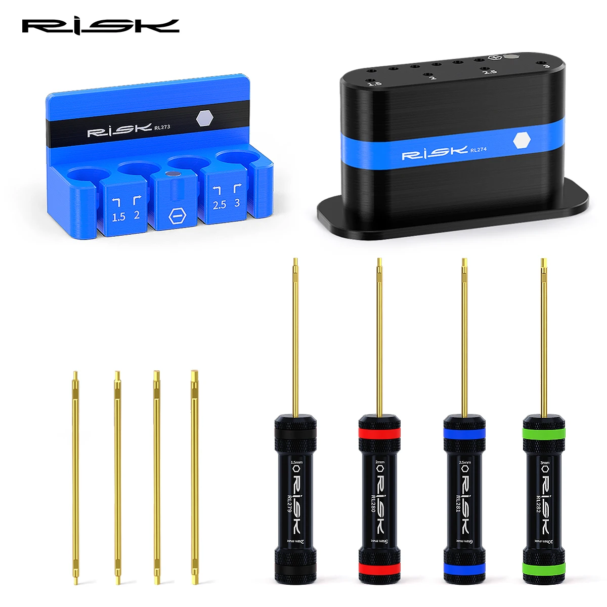 

RISK Allen Wrench Bicycle Repair Tools Road MTB Bike Hexagon Screwdriver for Shifters Oil Disc Brake Clip Rear Dial Tool Storage