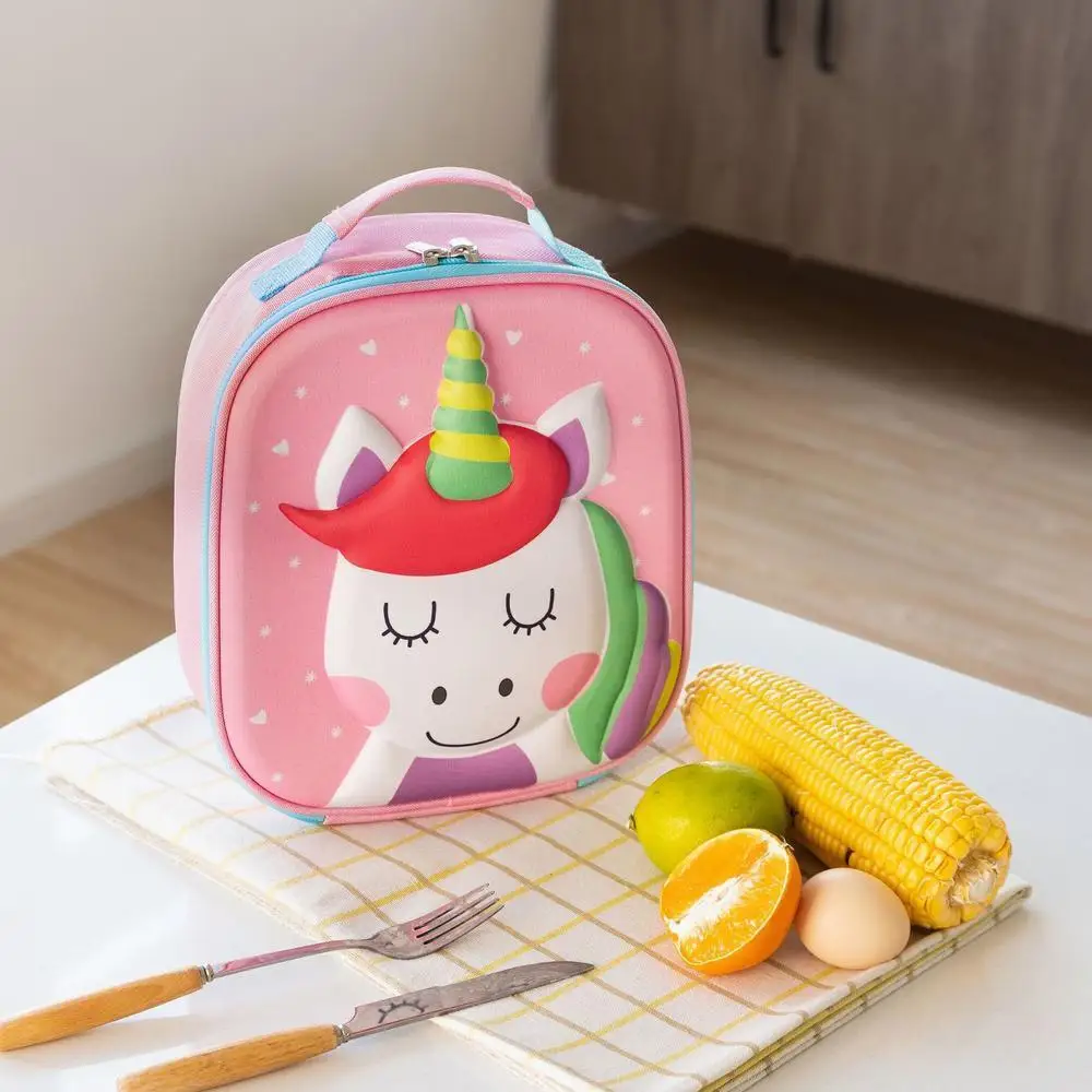 Student Lunch Bag Einhorn Cartoon wasserdicht und isoliert Lunch Bag Picknick Bag Kinder große tragbare Isolierung Lunchbox