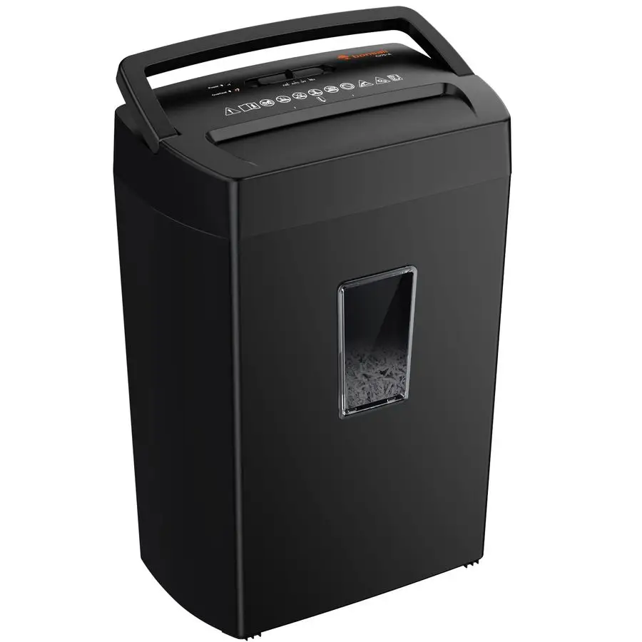 

12Sheet Cross Cut Paper Shredder, 5.5 Gal Home Office Heavy Duty Shredder for Paper, Credit Card, Mail, Staples, with Transparen
