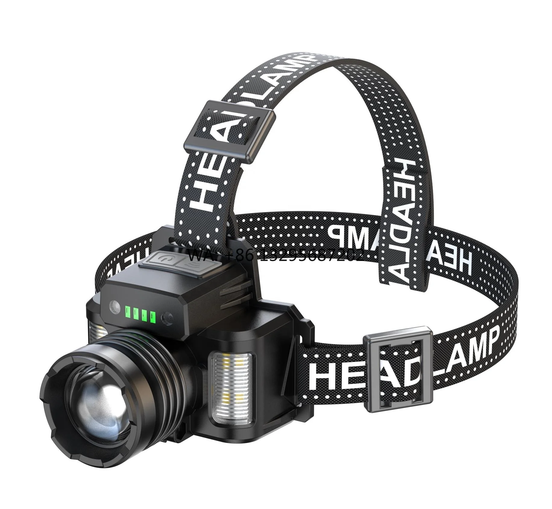 

1000 Meters Long Range LED Headlamps Sensor Function Zoomable Camping Head Torch With Power Bank Rechargeable Head Lights