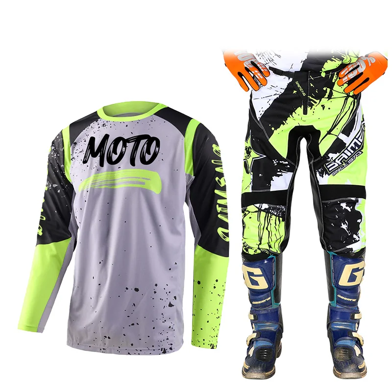 Youth Jersey Pant Combo for Kids MX Motocross Gear Set Children Racing Suit Off-road MTB 5 6 7 8 9 10 11 12 13 14 15 years old