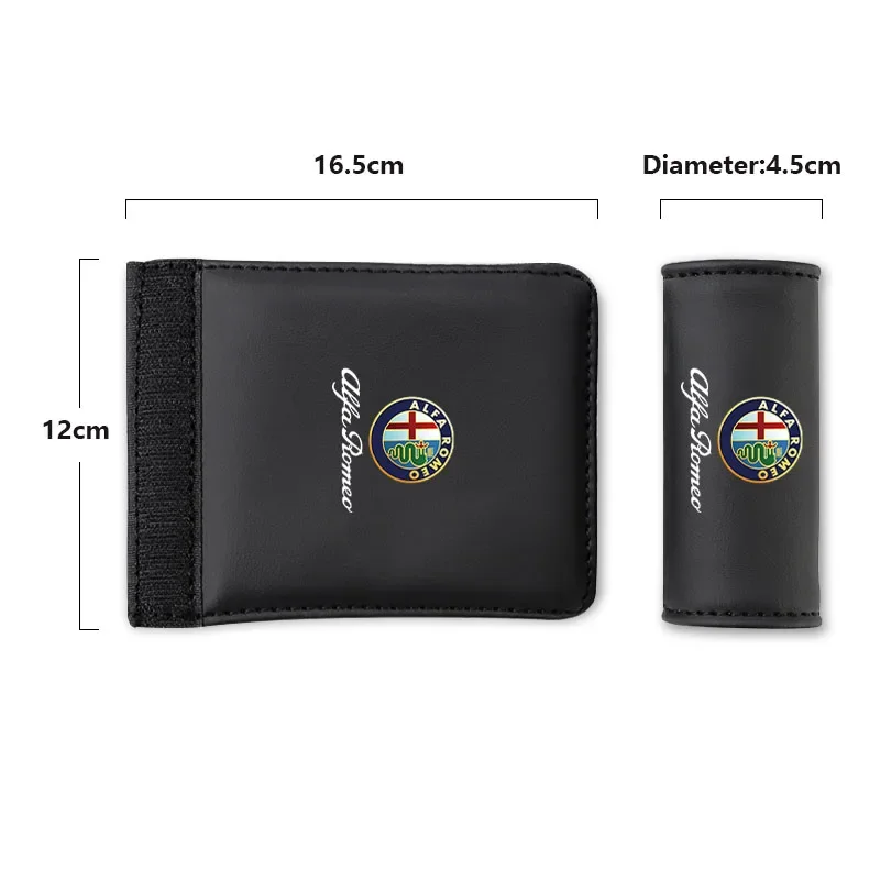 Hub Caps 1Pcs PU Leather Roof Handle Anti-scratch Protector Case For Alfa Romeo 156 159 147 4C 8C 166 Giulia Giulietta Stelvio S