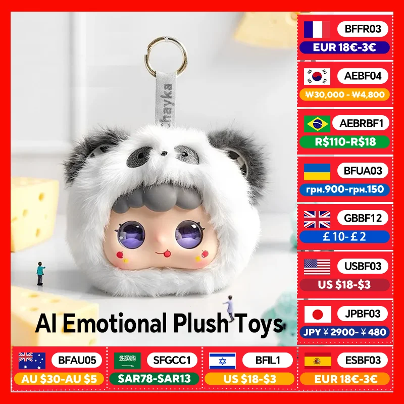 Boneka Plush Emosional AI dengan ChatGPT & Klon Suara, WiFi Bluetooth, Asisten Pembelajaran Multibahasa untuk Hadiah Anak-Anak dan Dewasa