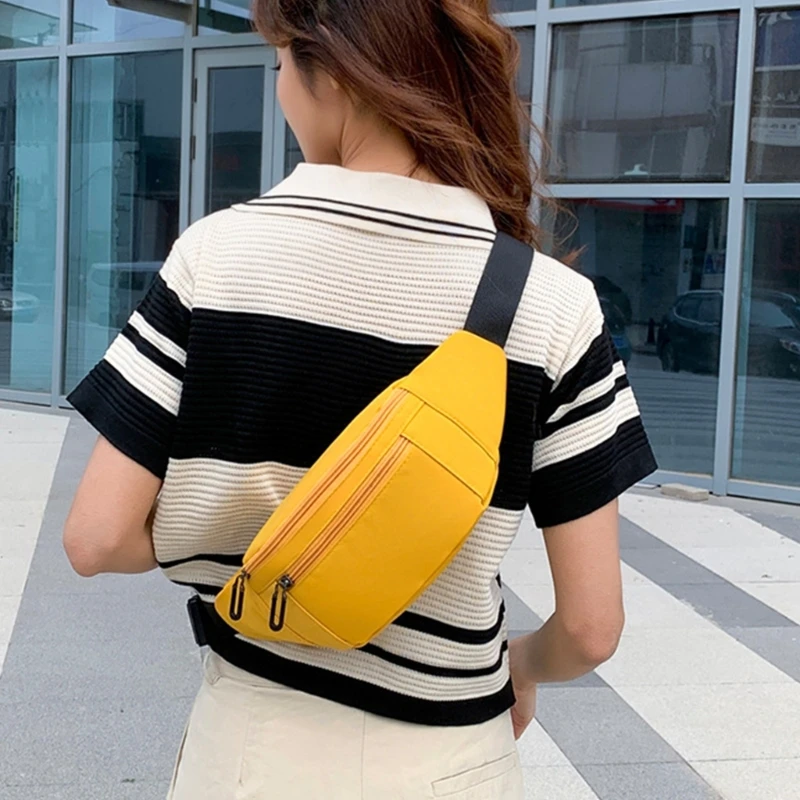 Waist Bags for Women Oxford Leisure Solid Color Shoulder Crossbody Bag Chest Bag All-match Belt Bags