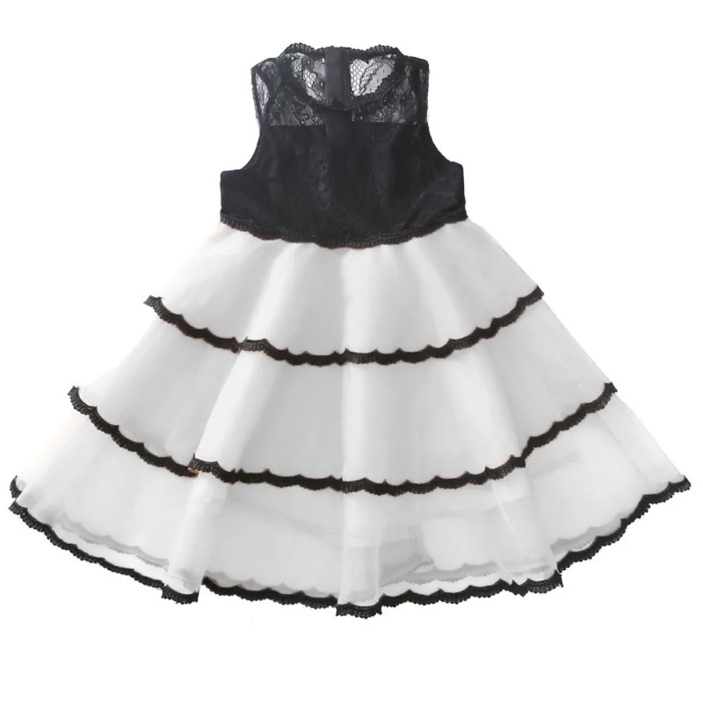 

Elegant Sleeveless Girls Princess Dress Loose Party Summer Lace Dress Beach Vacation Sweet Children Mesh Dress Holiday