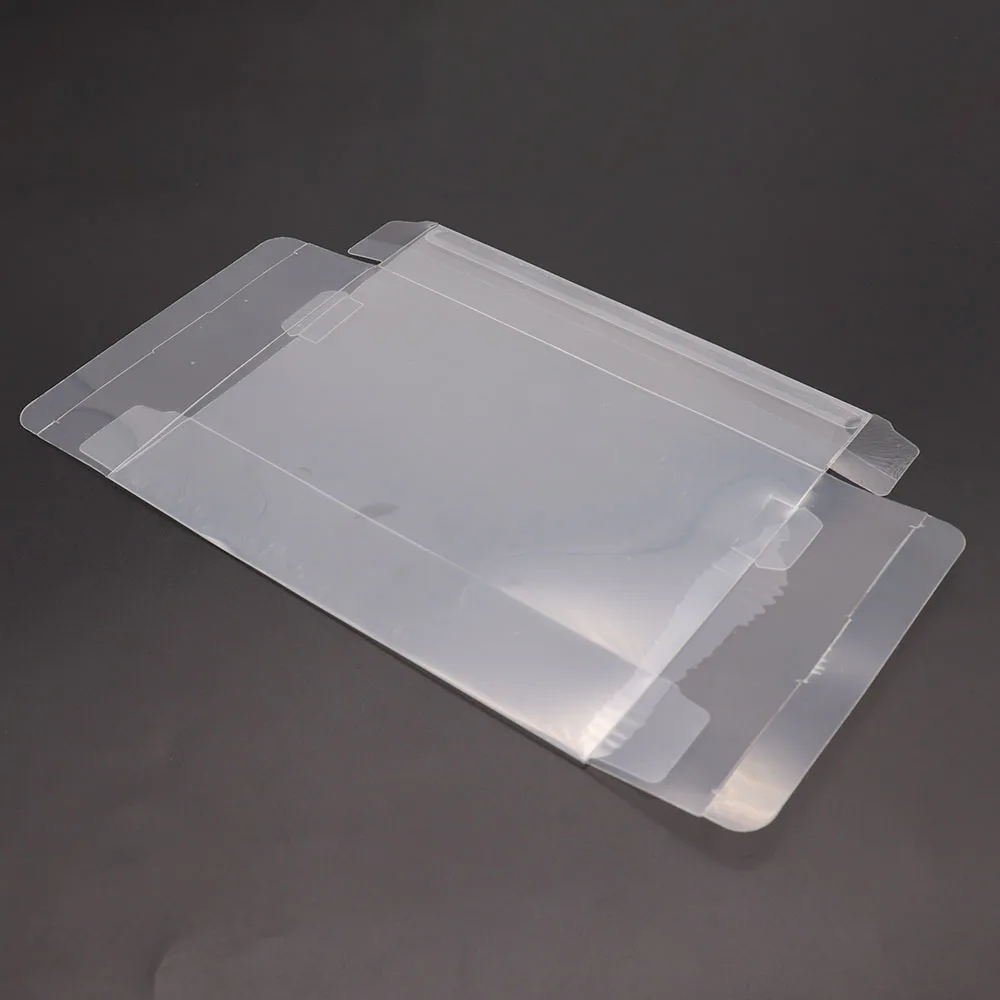 10pcs Clear transparent for SNES For N64 Game box Protector Case CIB games plastic PET Protector for game boxes