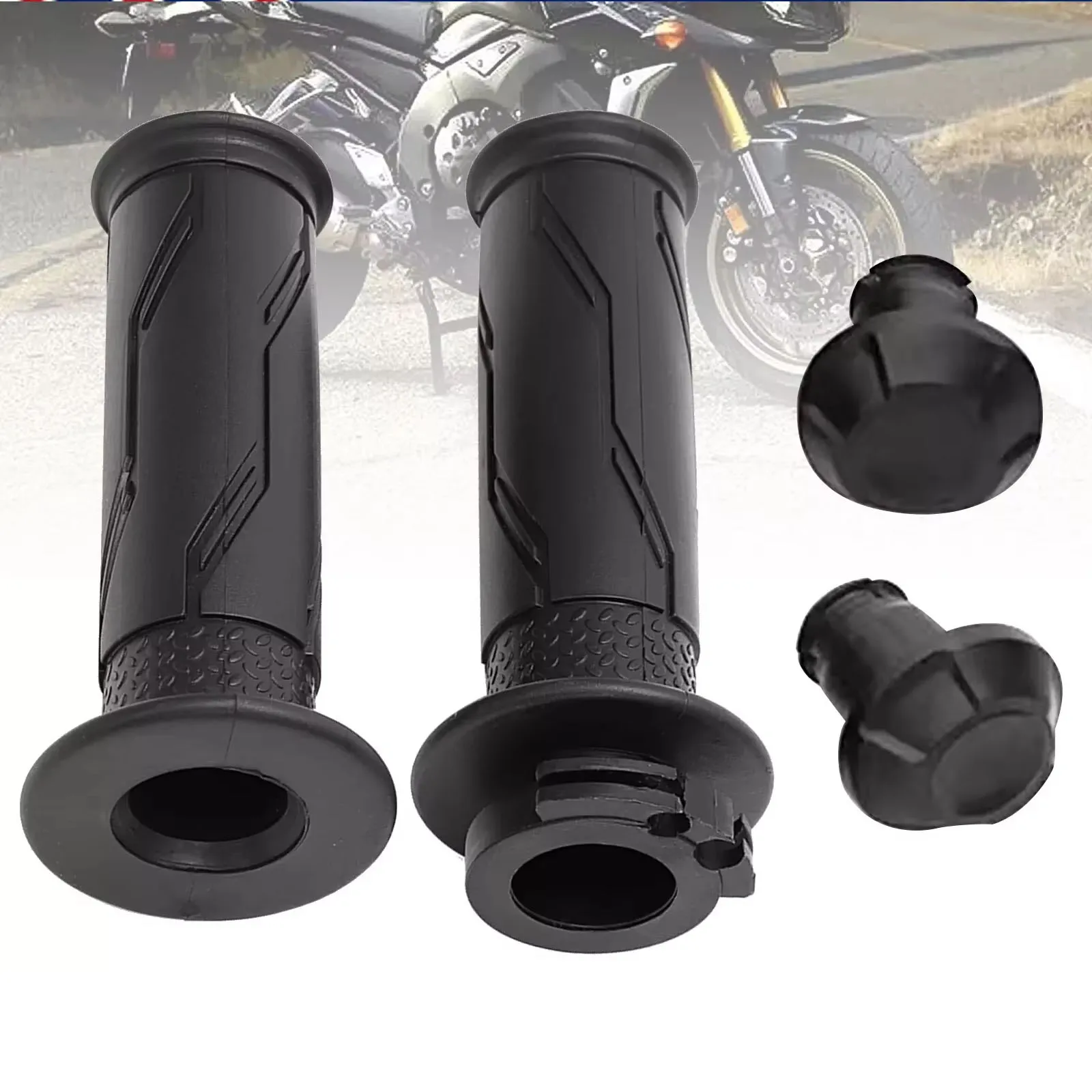 1Pairs Left & Right Throttle Tube W/ GRIP FOR YAMAHA YZF-R6 YZF-R1 R6 R1 S M RH THROTTLE TUBE 2C0-26240-00-00 Car Accessories