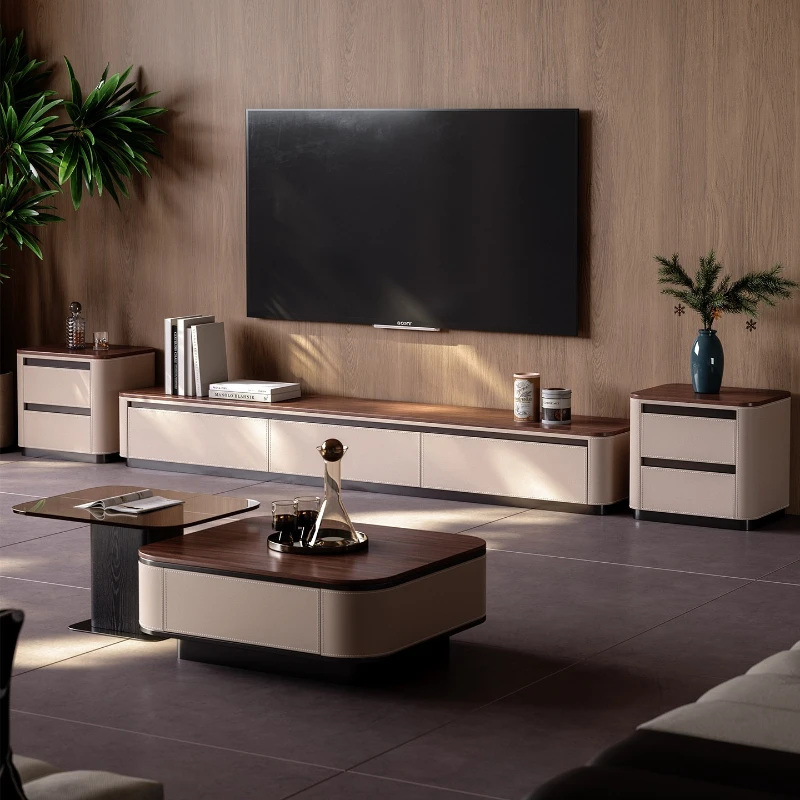 Modern Luxury TV Cabinet Wood Storage Living Room TV Stand Support Decor Television Table Italian Meuble Luxury Home Decor