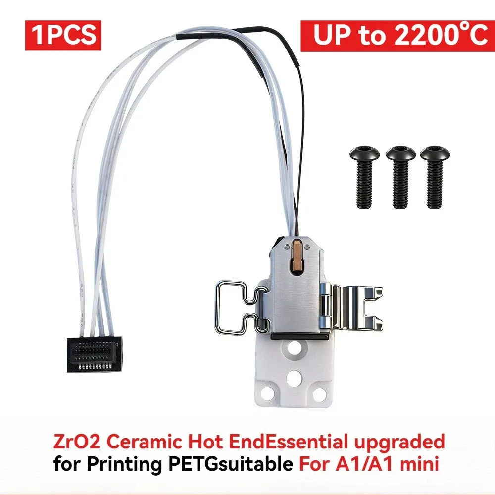 1/2/3 szt. Części zamienne do drukarki 3D Bambu Lab A1 A1 Mini: blok grzewczy hotend, dysza, ceramiczny zirconia. — zdjęcie produktu 3