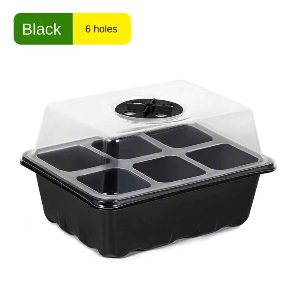 6/12Grids Seed Starter Tray Mini Greenhouse with Ventilation Hole Cultivation Planting Box Seeds Growing Plant Germination Base