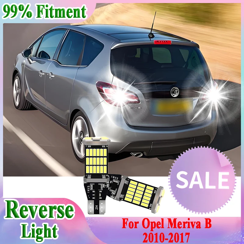 

2PCS T15 W16W Car LED Reverse Light 6000K White CSP Chips For Opel Meriva B 2010-2014 2015 2016 2017 BackUp Lamp Super Bright