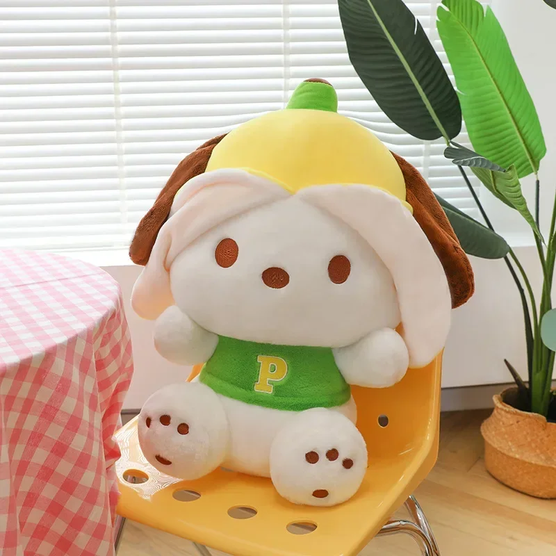 Sanrio 대형 60cm Pochacco 시리즈-바나나 빅 봉제 인형 베개 어린이 장난감 애니메이션 소프트 소녀 생일 선물 소파 장식
