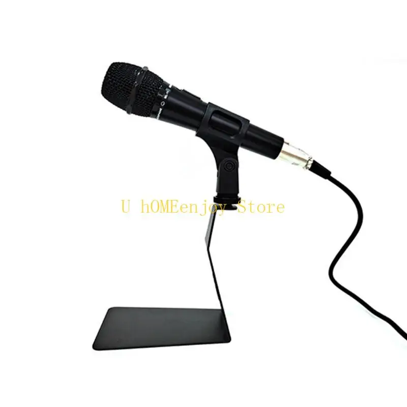 B0KF Microphone Rack Stand L على شكل قوس قوس الصدمة مكافحة MIC