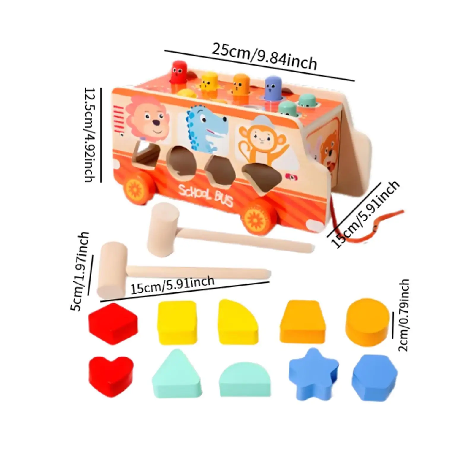 Toy Early Development Toy Hammering Pounding Toy Learning Shape Sorting Game for Kids Birthday Gifts