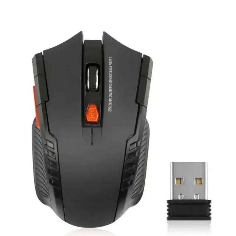 2.4g mouse sem fio 1600dpi mouse óptico gamer para computador 6 botões mouse sem fio com receptor usb para pc portátil acessórios