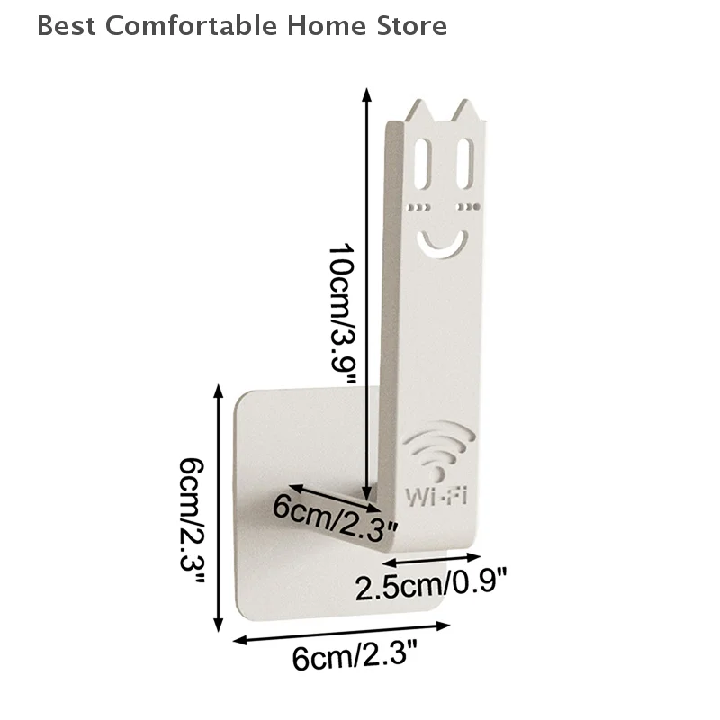 Staffa di supporto per apparecchio a parete da 4 pezzi Supporto di posizionamento Wifi per supporto di archiviazione per router domestico Set-top box per artefatti da parete