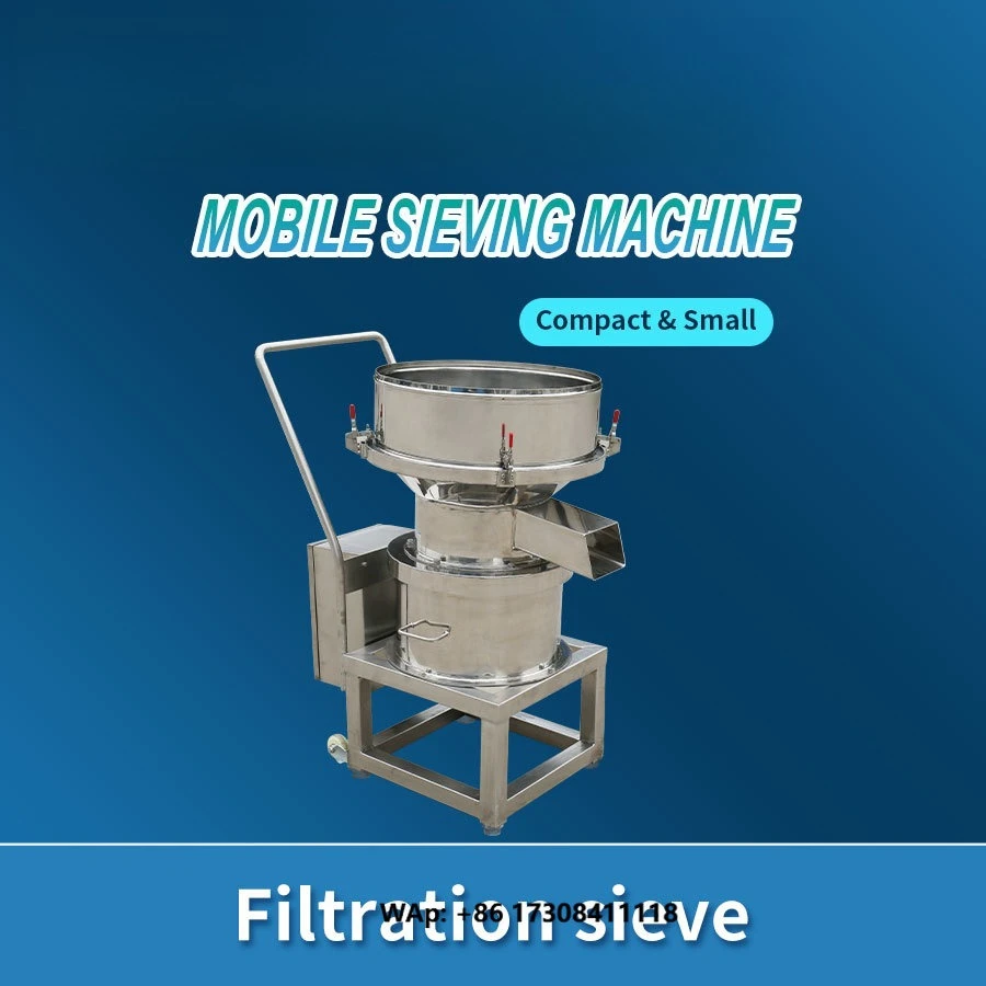 450 Flour Powder Sifting Small Electric Round Vibrating Screen Multi-Voltage Machine for Baking and Home