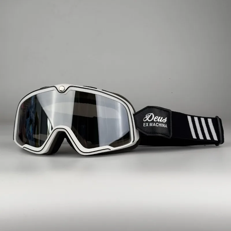 

New Retro Motorcycle Goggles, Windproof Dustproof Anti-Fog, Anti-Impact UV400 for Off-Road Riding Skiing, Glasses Men Women​​