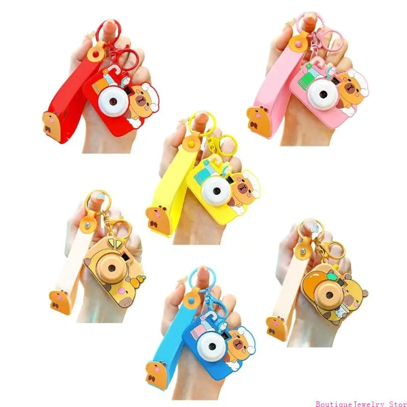 E1PE Portable Animal Camera Keyring Novel Projection Feature Trendy Gift Accessory
